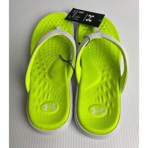 UNDER ARMOUR Ignite Pro Marbella Sandals Women's Yellow/White SIZE 11